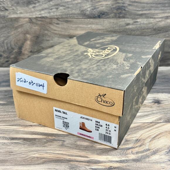 NIB Chaco Revel Tall 6.5M Ankle Soft Felt Ankle Boots Brown Sugar 37.5 - Picture 10 of 11